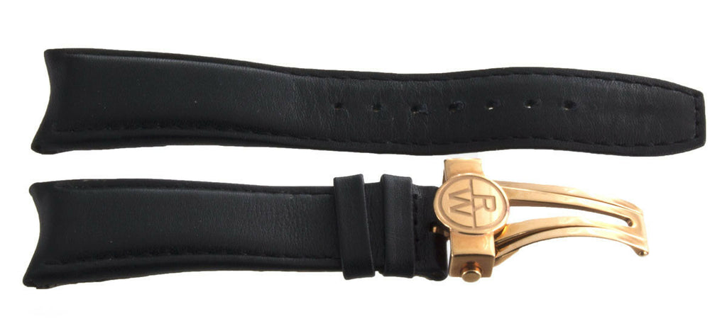 Raymond Weil Men's 22mm x 18mm Black Leather Watch Band