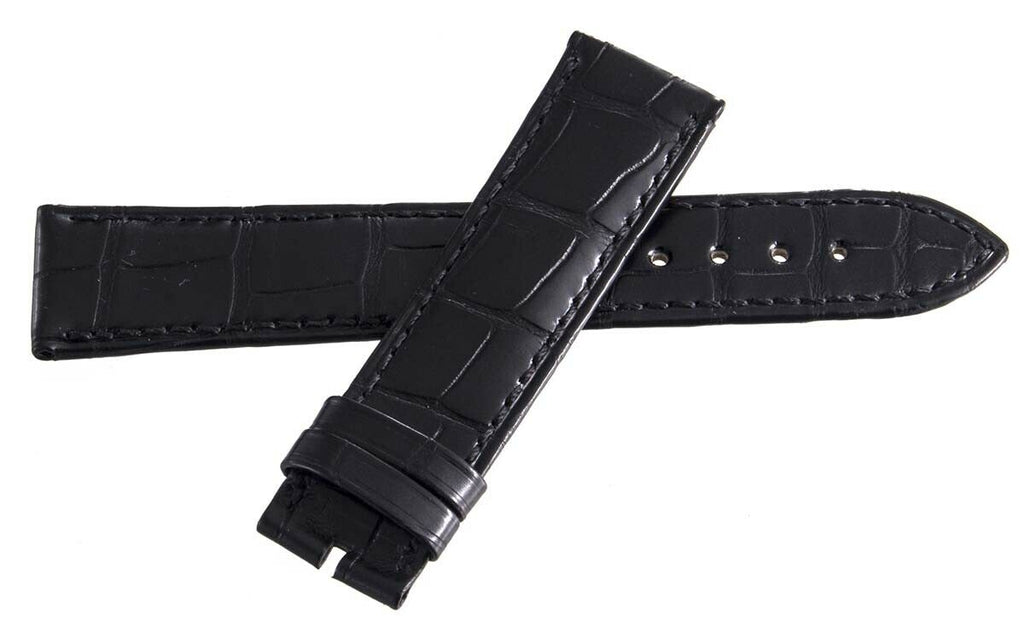 Pequignet 20mm x 18mm Black Leather Watch Band Strap
