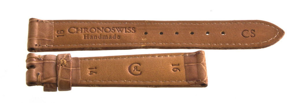 Chronoswiss 16mm x 14mm Brown Leather Watch Band CS