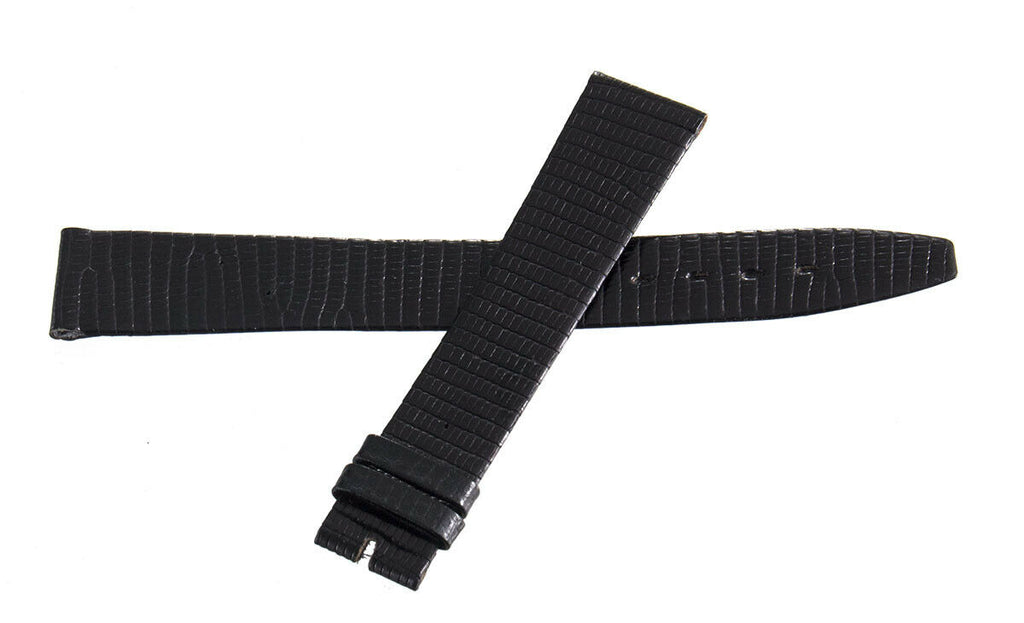 Girard Perregaux Women's 16mm x 14mm Black Lizard Leather Watch Band