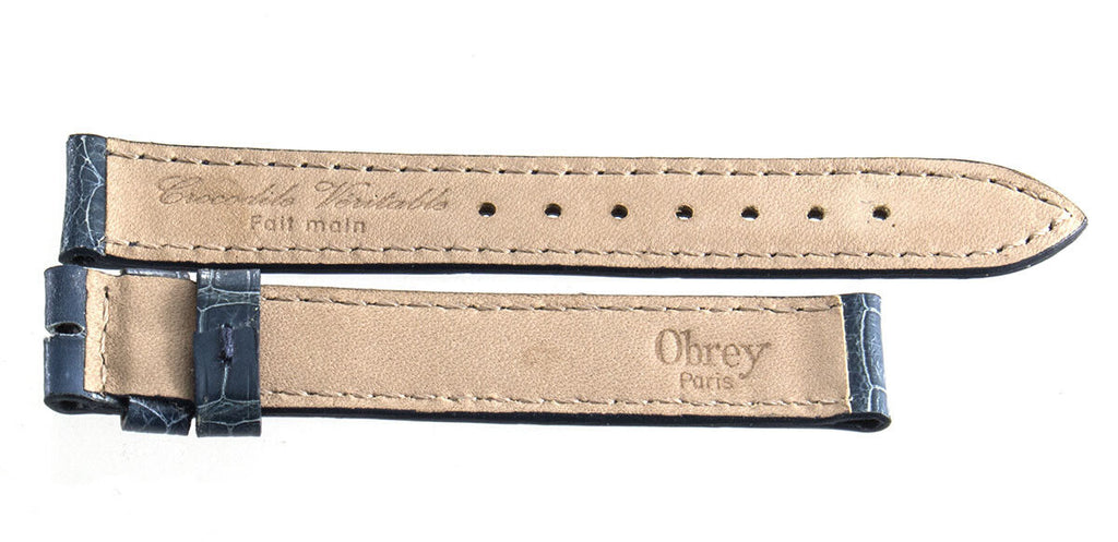Obrey 14mm x 14mm Blue Alligator Leather Watch Band Strap