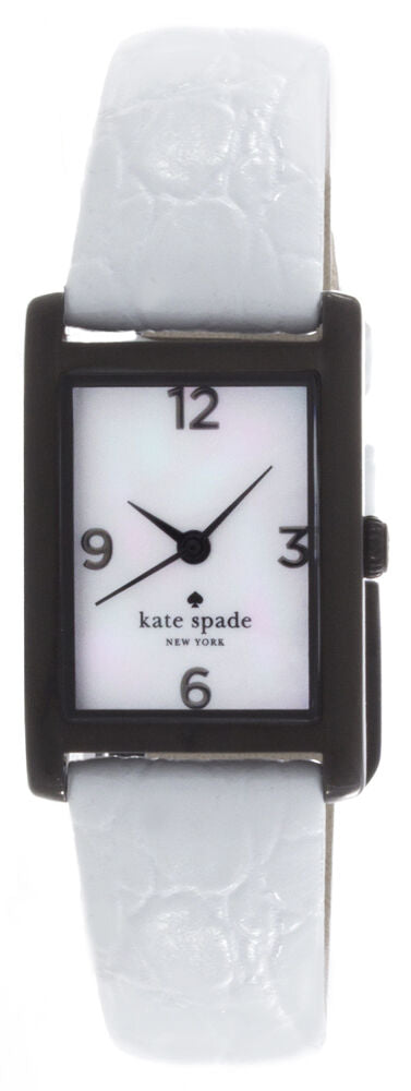 Kate Spade New York Womens Pearl Dial White Leather Strap Watch 1YRU0211 21mm