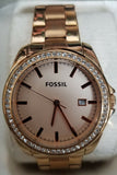 Fossil BQ3187 Classic Rose Gold Dial Gold Tone Stainless Steel Women's Watch