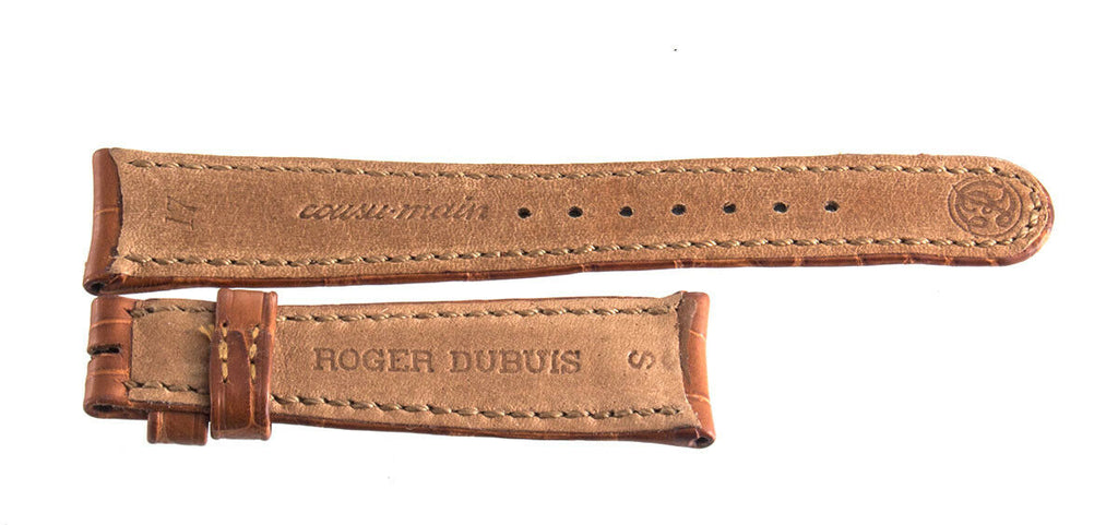 Roger Dubuis 17mm x 13mm Brown Leather Watch Band Strap