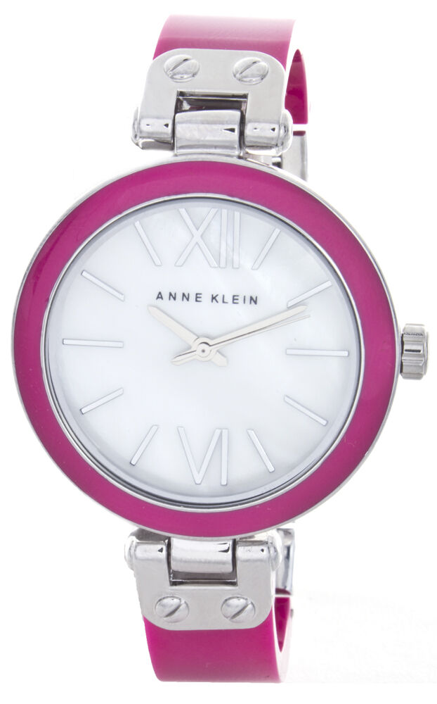 Anne Klein Women's Mother of Pearl Dial Magenta Bracelet Watch AK/1197MPMA