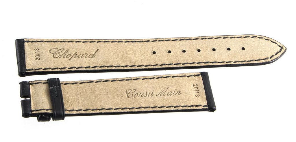 Genuine Chopard 20mm x 18mm Black  Watch Band Strap