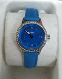 Fossil Womens Blue Pearl Dial Sky Blue Leather Strap Watch BQ1103 25mm