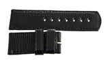 LOCMAN Men's 24mm Black Lizard Leather Watch Band Strap