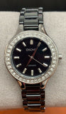DKNY Crystals Bezel Black Ceramic Watch Ladies NY4980