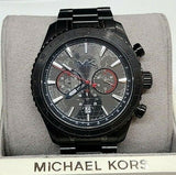 Michael Kors Mens Chronograph Black Stainless Steel Analog Quartz Watch MK8352