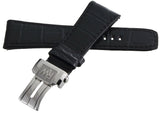 Raymond Weil Don Giovanni 28mm x 22mm Black Leather Watch Band W/Silver Buckle