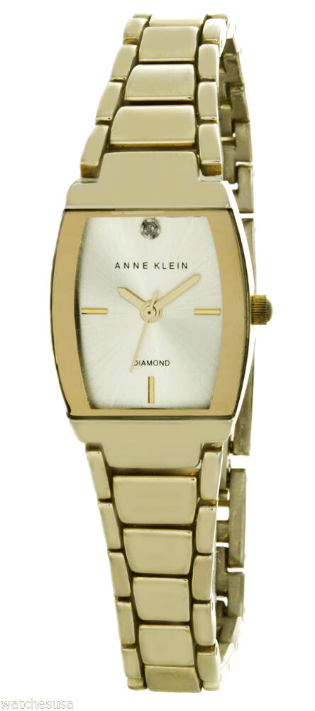 Anne Klein AK/1904 Women's Silver Dial Gold Tone Bracelet Watch