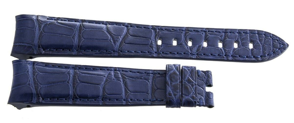 Arnold & Son 24mm x 20mm Blue Leather Watch Band Strap