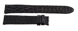 Montblanc  17mm x 15mm Shiny Black Leather Watch Band Strap FZB