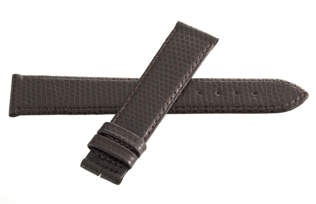 Longines 18mm x 16mm Lizard Brown Leather Watch Band
