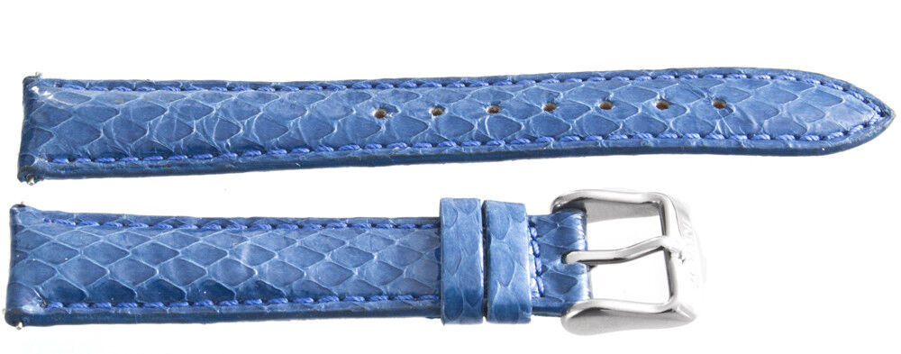 Invicta Womens Blue 16mm Genuine Lizard Leather Watch Band Strap Silver Buckle
