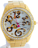 Betsey Johnson Leopard Cheetah Gold Boyfriend Silver Crystal Watch BJ00249-05