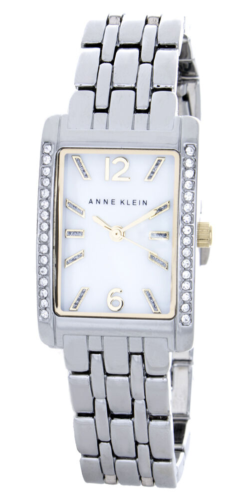 Anne Klein Women's Mother of Pearl Dial Rectangular Bracelet Watch AK/1903MPTT
