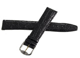 Revue Thommen 18mm Black Leather Two-Tone Buckle Watch Band NOS
