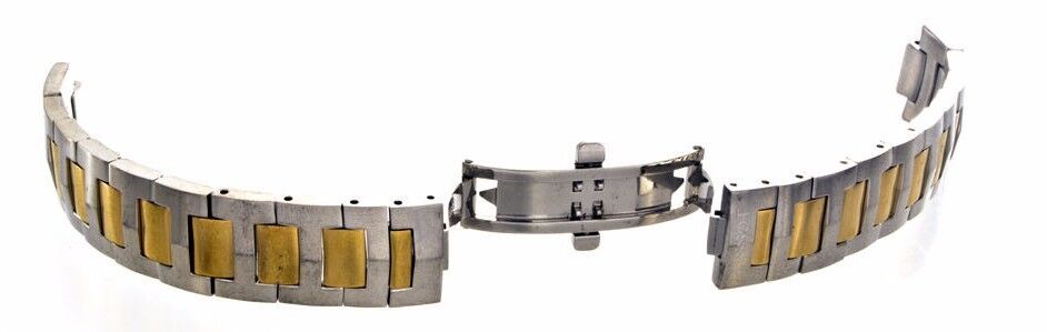 New TISSOT 15mm Stainless Steel Two-Tone Watch Bracelet Band
