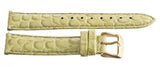 Invicta 18mm Light Green Leather Watch Band Gold Tone Buckle