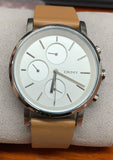 DKNY NY2336 Soho White Dial Light Brown Leather Strap Chronograph Women's Watch