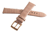 Michael Kors 18mm Pink Alligator Leather Gold Buckle Watch Band