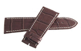 Barthelay 30mm x 25mm Brown Leather Watch Band Strap
