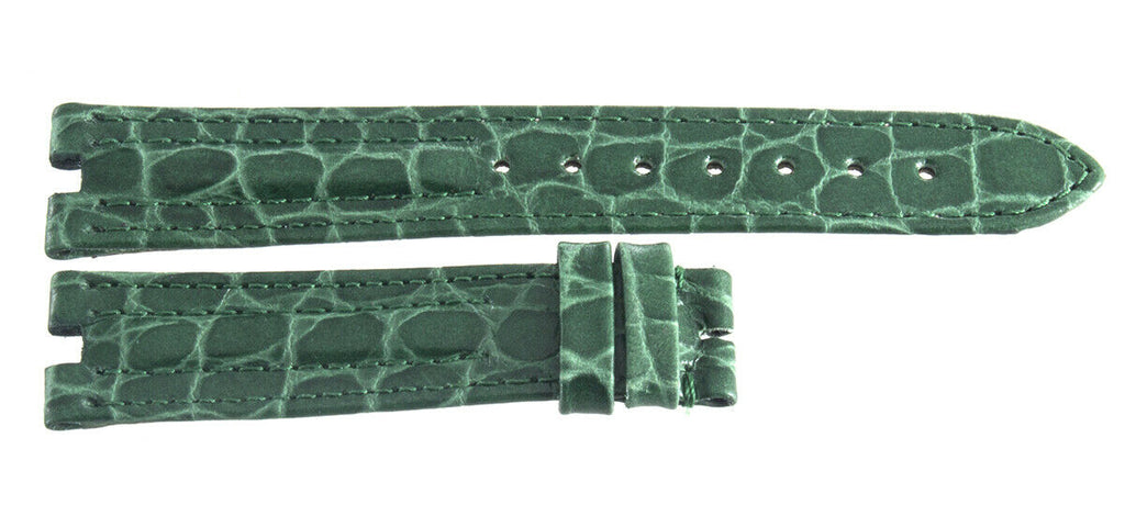 Zenith 17mm x 14mm Green Leather Watch Band Strap