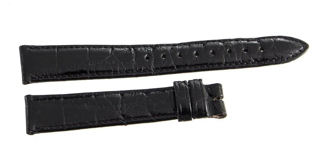 LOCMAN WOMEN'S 16mm x 14mm Black Shiny Watch Band Strap