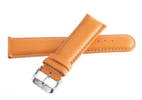 Invicta Lorica Men's 25mm x 23mm Orange Leather Silver Buckle Watch Band Strap