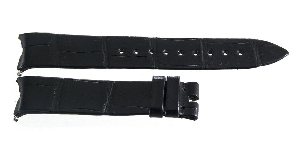 PIAGET 21mm x 16mm Black Leather Watch Band Strap FYL