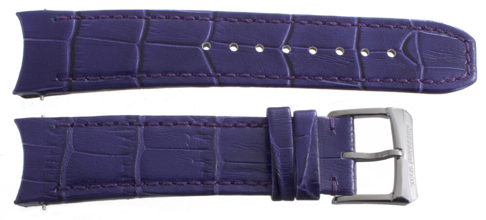 Genuine Raymond Weil 20mm Dark Purple Leather Watch Band Strap 450