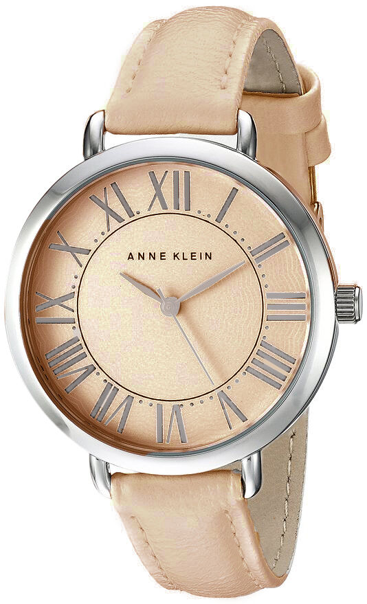 Anne Klein Women's Beige Dial Beige Leather Strap Watch AK/2111LPLP