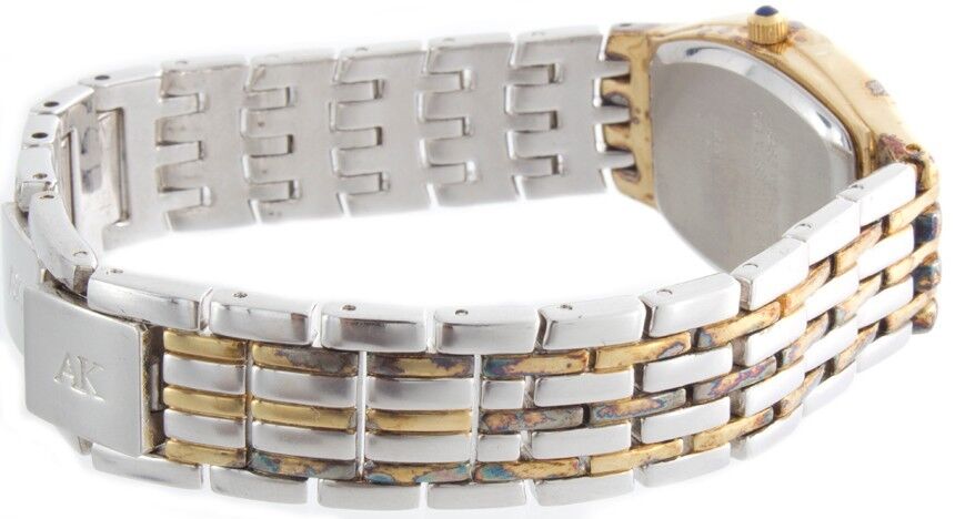 Anne Klein Women's 10/7949 Crystal Accented Two-tone Steel Bracelet Quartz Watch