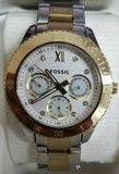 Fossil Estella Women's White Dial Two Tone Bracelet Watch ES3208