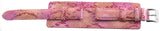 Elini Womens 18mm Snake Embossed Real Leather Pink Wrist Wrap Watch Band WBPK18