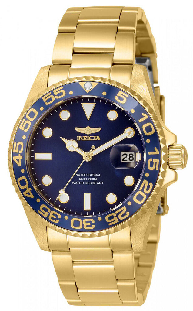 Invicta 33262 Pro Diver Blue Dial Gold Tone Stainless Steel Women's Watch
