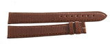 Longines 18mm x 16mm Lizard Brown Leather Watch Band Strap