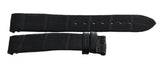 Genuine Longines 17mm x 16mm Black Glossy Leather Watch Band
