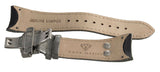 Aqua Master Mens 26mm Grey Leather Silver Buckle Watch Band Strap
