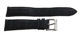 Raymond Weil 22mm x 18mm Black Leather Watch Band W/ Silver Buckle