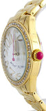 Betsey Johnson Women's Gold-Tone Silver Dial Crystals Accented Watch BJ00190-08