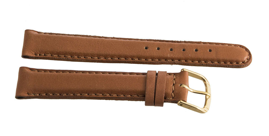 Rotary Women's 17mm Brown Genuine Leather Gold Buckle Watch Strap Band