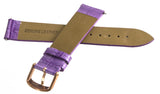 Davena Lavender Patent Leather 20mm x 18mm Watch Band With Gold Buckle