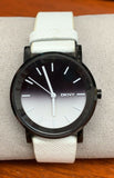 DKNY NY2185 Soho Black and Grey Dial White Leather Strap Women's Watch