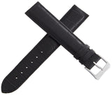 Raymond Weil 20mm Black Leather Watch Band Strap W/ Silver Tone Buckle