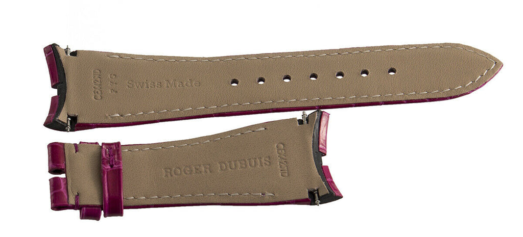 Roger Dubuis 25mm x 19mm Pink Leather Watch Band