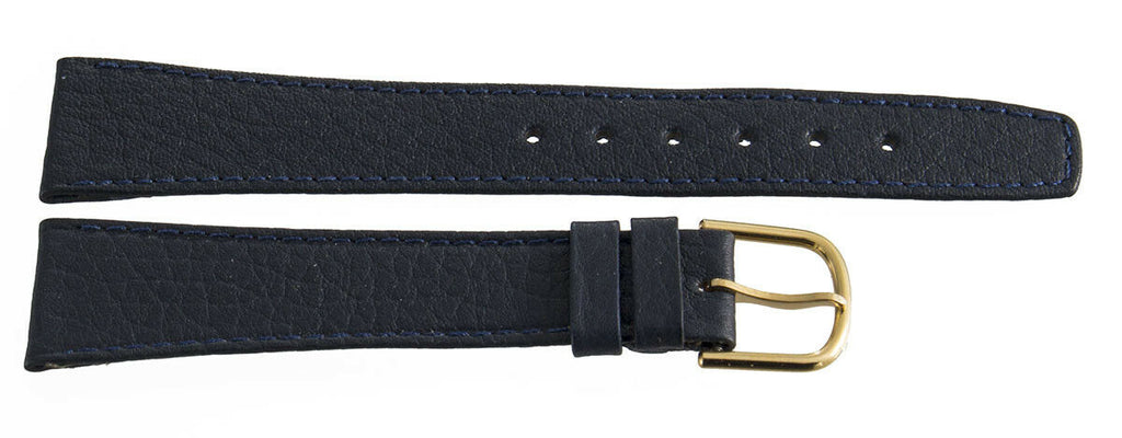 Rotary 20mm Navy Blue Genuine Leather Gold Buckle Watch Strap Band