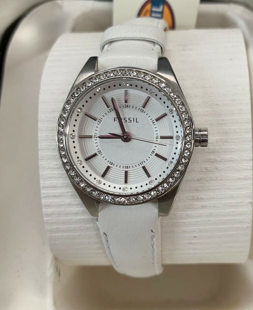Fossil Women's Classic White Leather Watch BQ1449